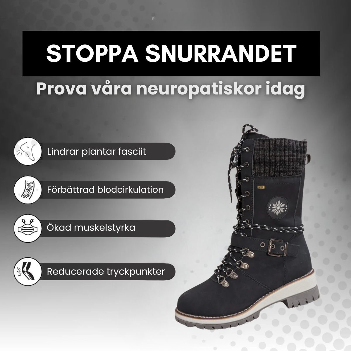 ThermoStride - Snørede Vinterstøvler