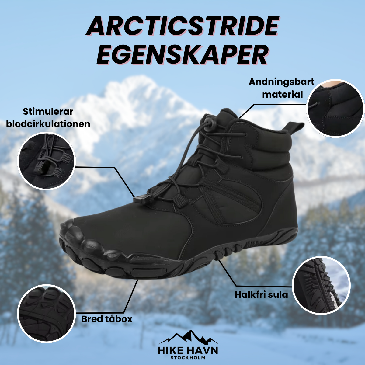 ArcticStride - Vanntette Vintervandrestøvler