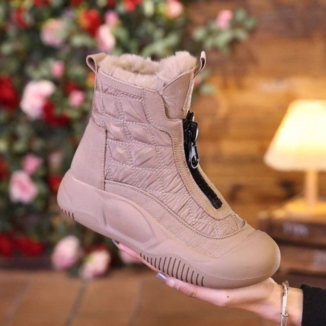 Snowlyn - Mocka Plattform Pelsforede Vinterstøvler