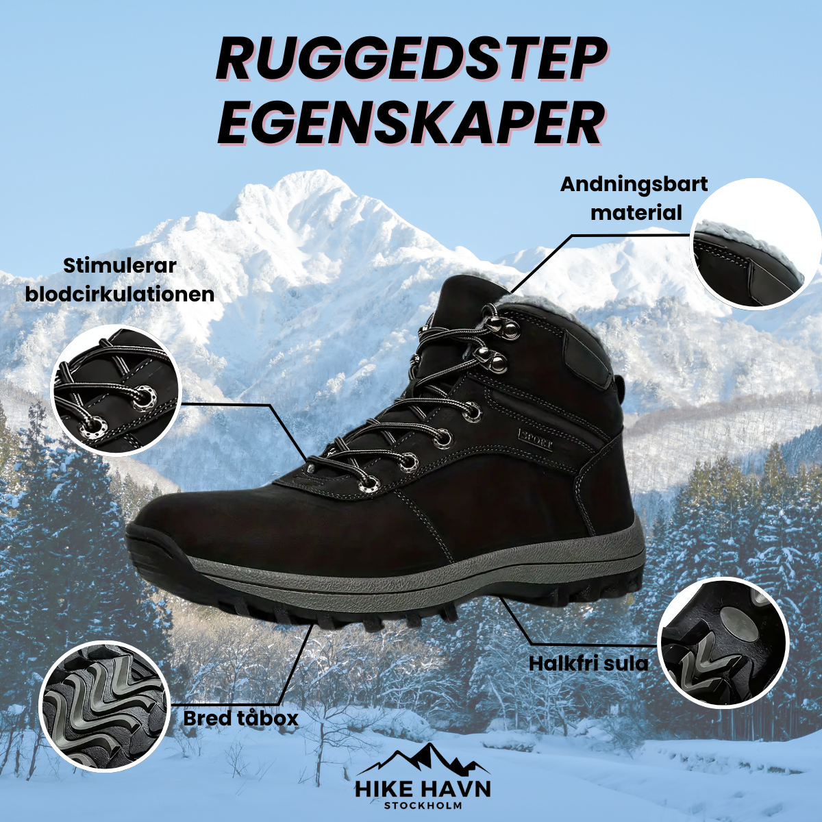 RuggedStep - Vannavstøtende Ortopediske Vandrestøvler