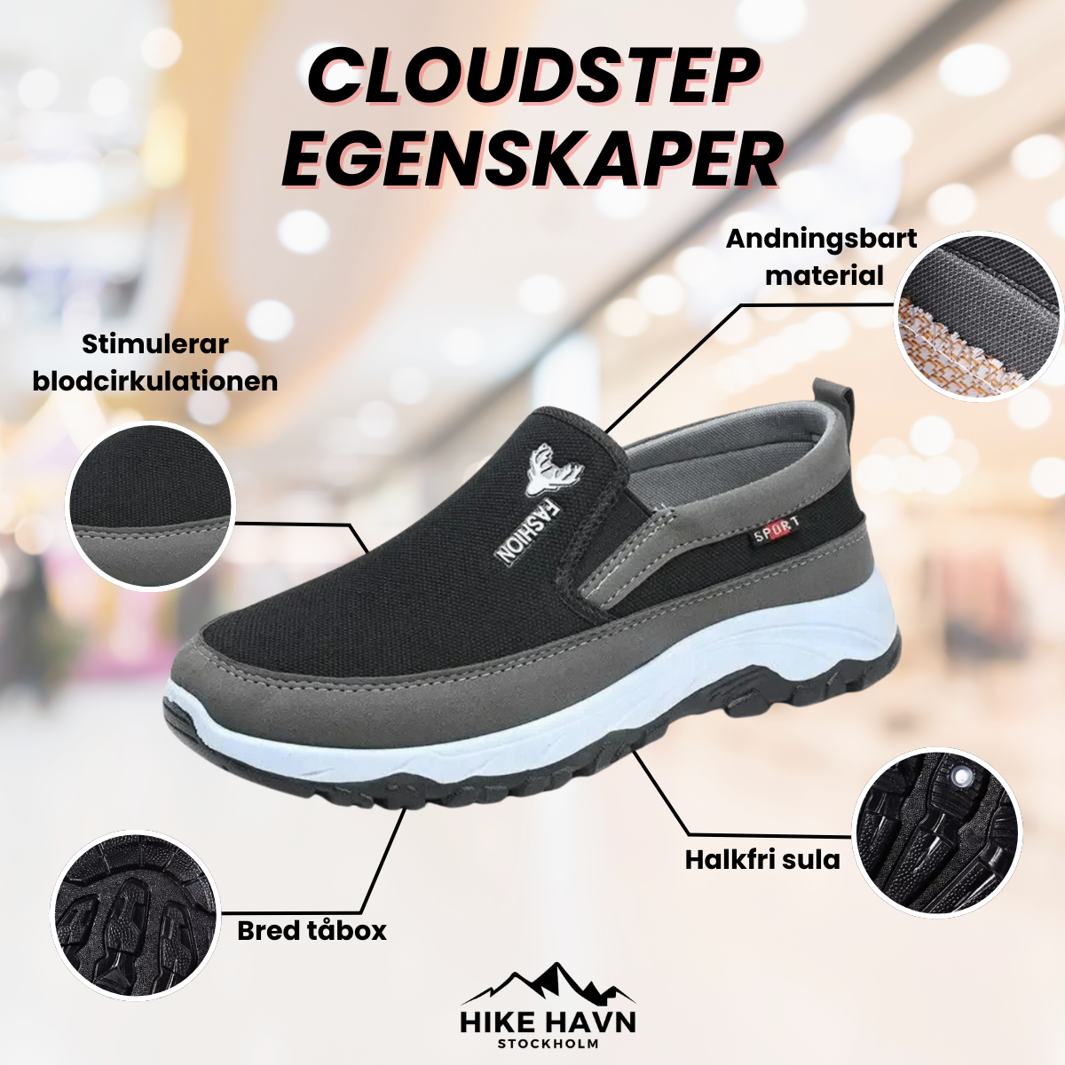 CloudStep - Ortopediske Slip-On Loafers