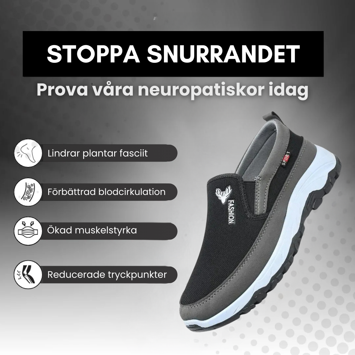 CloudStep - Ortopediske Slip-On Loafers