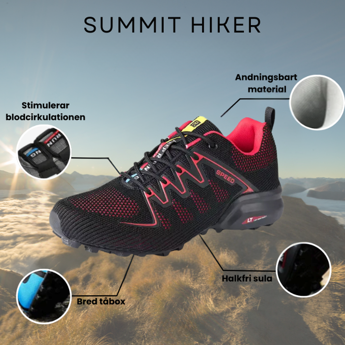 Summit Hiker - Herresko for Utendørsbruk | Inkludert GRATIS Ortopedisk Såle