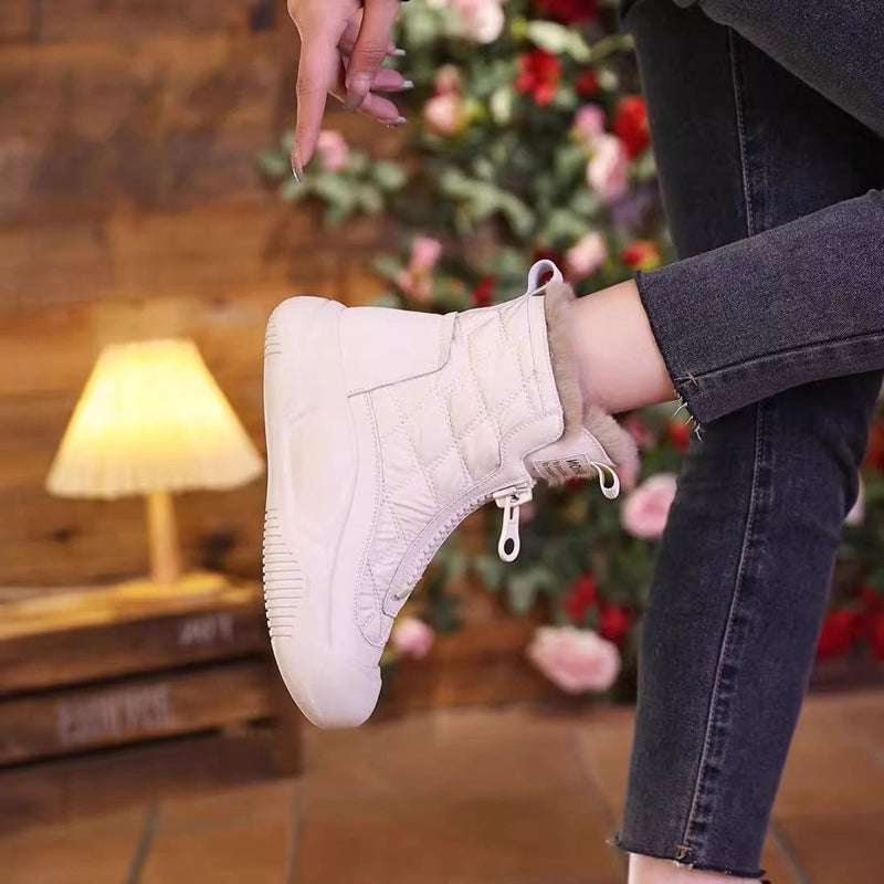 Snowlyn - Mocka Plattform Pelsforede Vinterstøvler