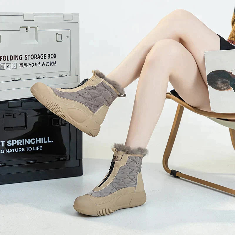 Snowlyn - Mocka Plattform Pelsforede Vinterstøvler