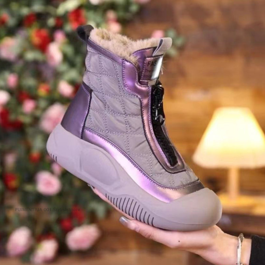 Snowlyn - Mocka Plattform Pelsforede Vinterstøvler