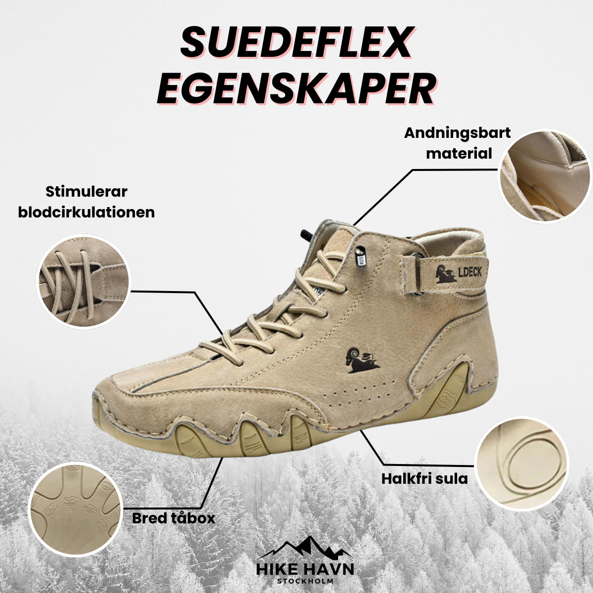 SuedeFlex - Vanntette Ankelstøvler i Syntetisk Skinn