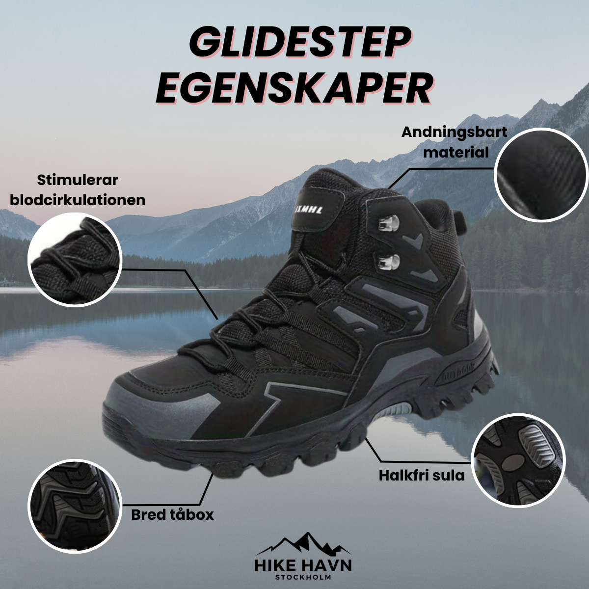 GlideStep - Ortopediske vandresko